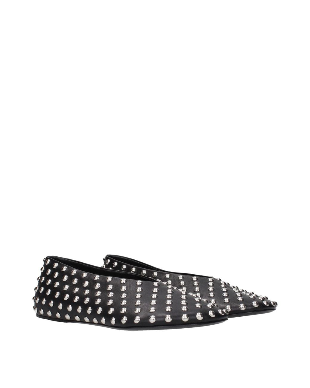 Jil Sander Black Leather Ballet Flats