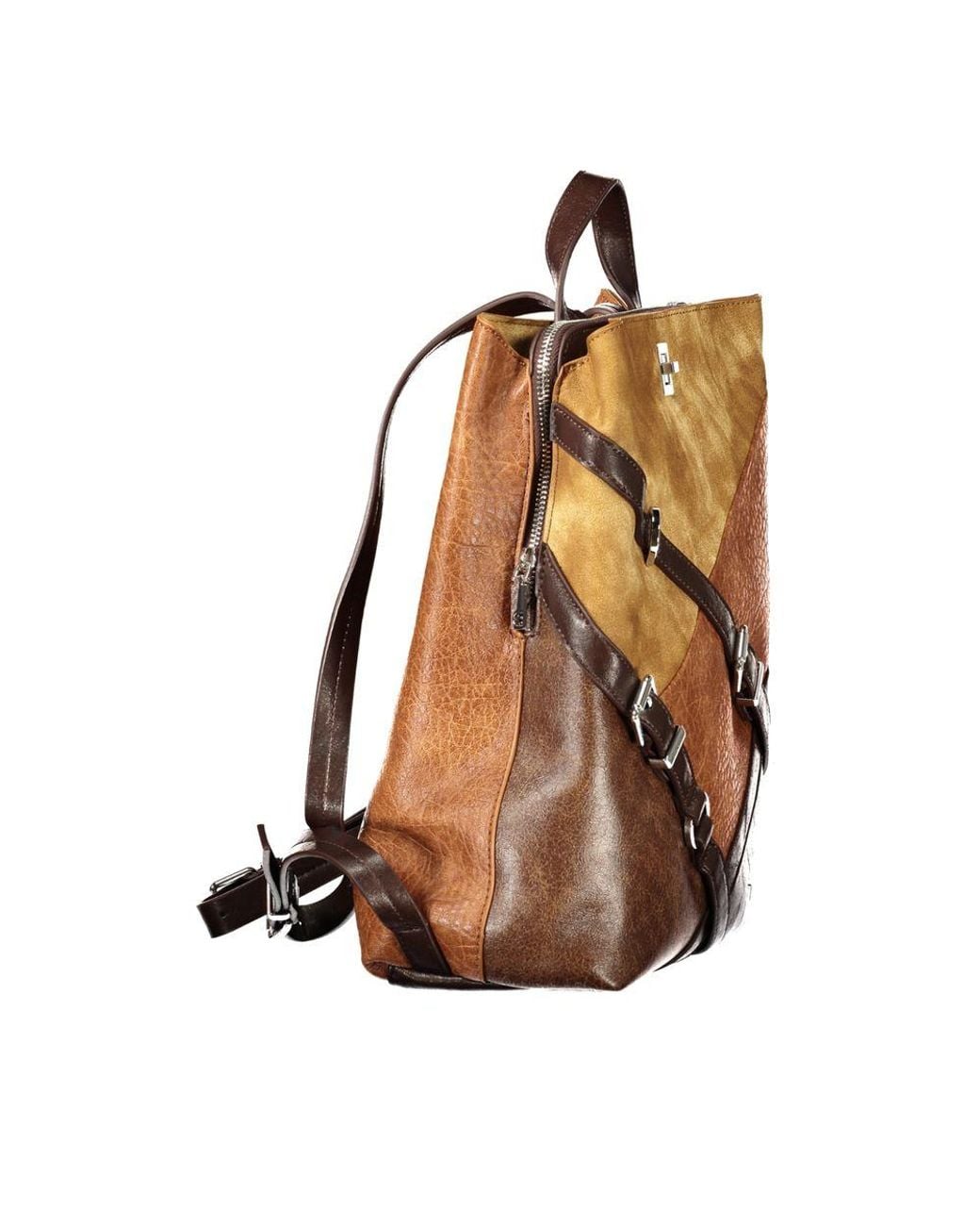 Desigual Metallic Brown Polyurethane 's Backpack