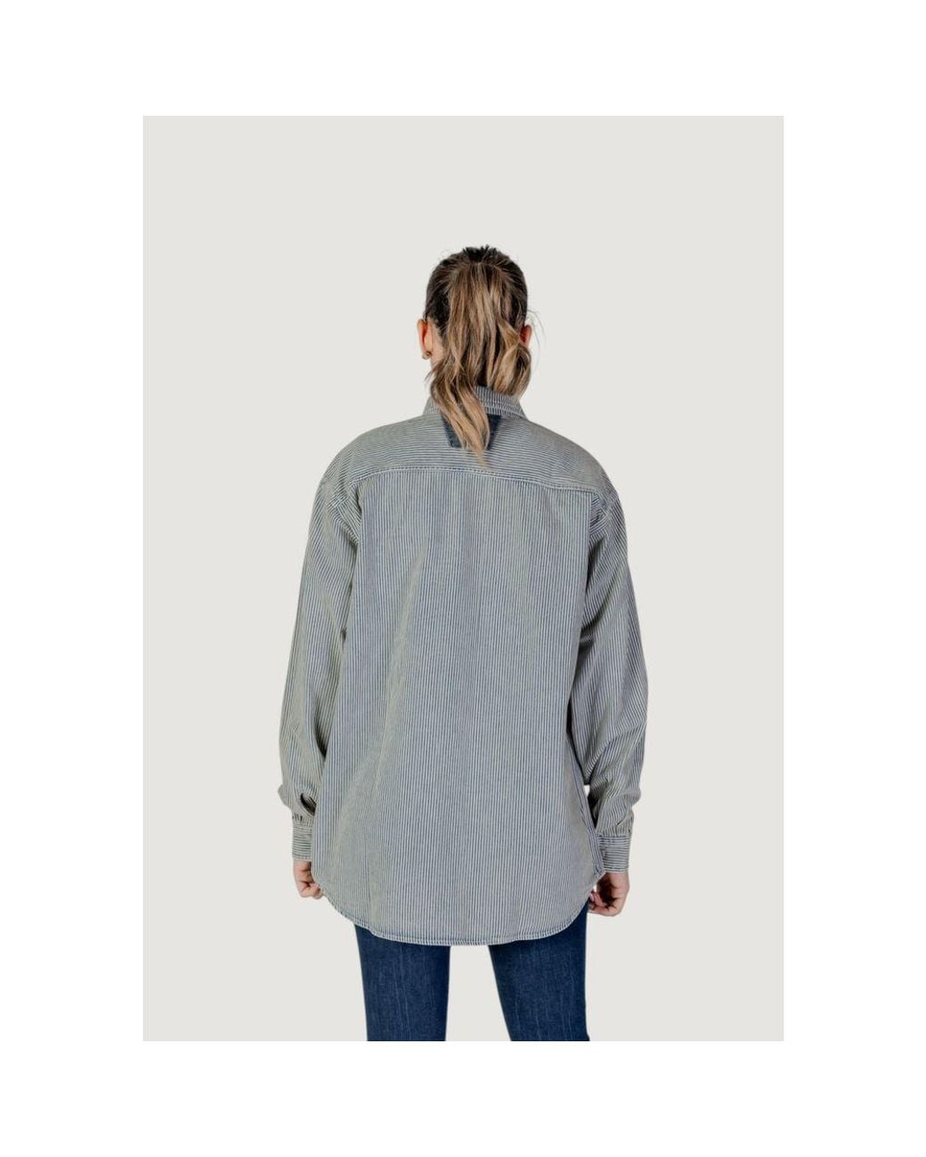 Replay Gray Cotton Blouse