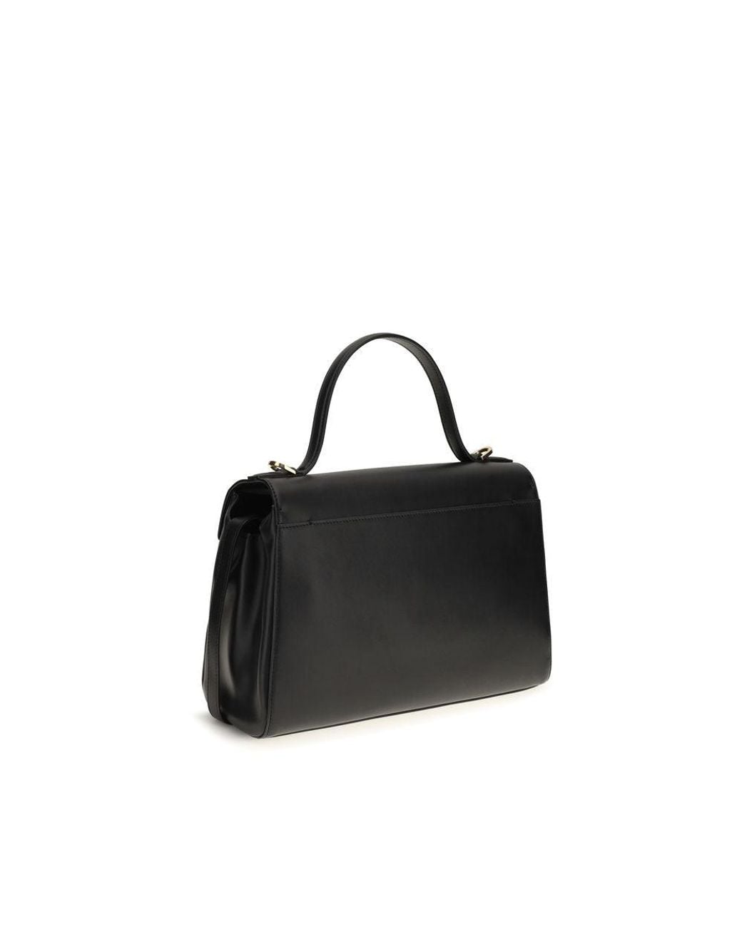 SAVETTE Black Calf Leather Bos Taurus Handbag