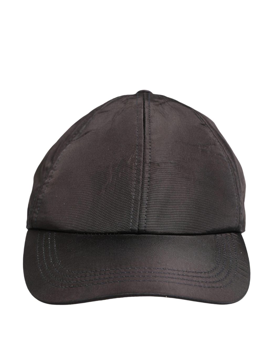 Dolce & Gabbana Gray Cotton 6 Panels Baseball Cap Hat Lamb Leather for men