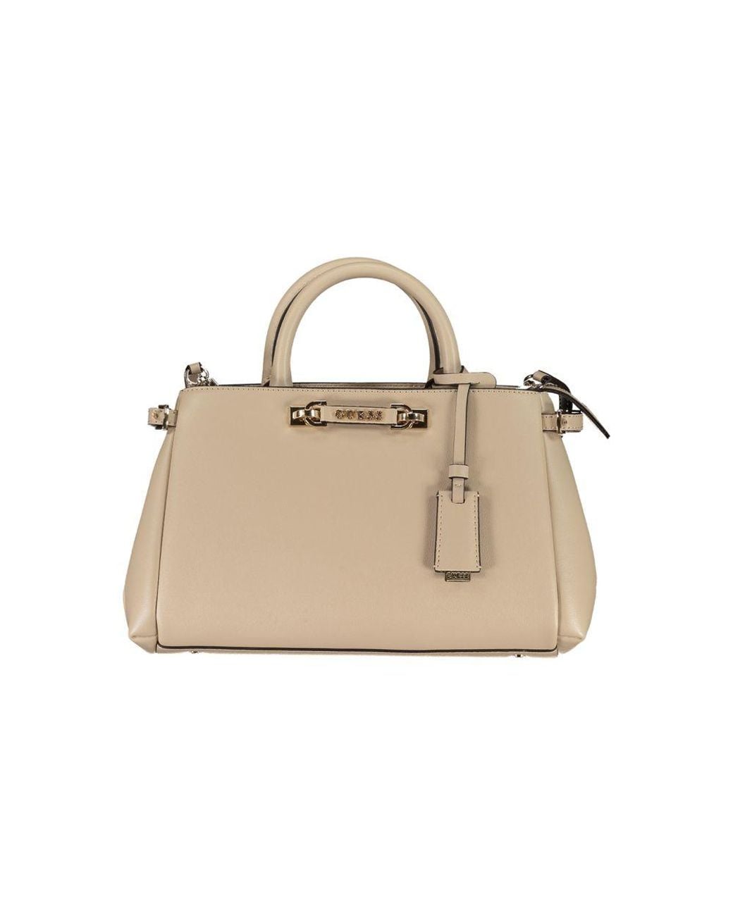 Guess Metallic Polyethylene Handbag With Unique Design