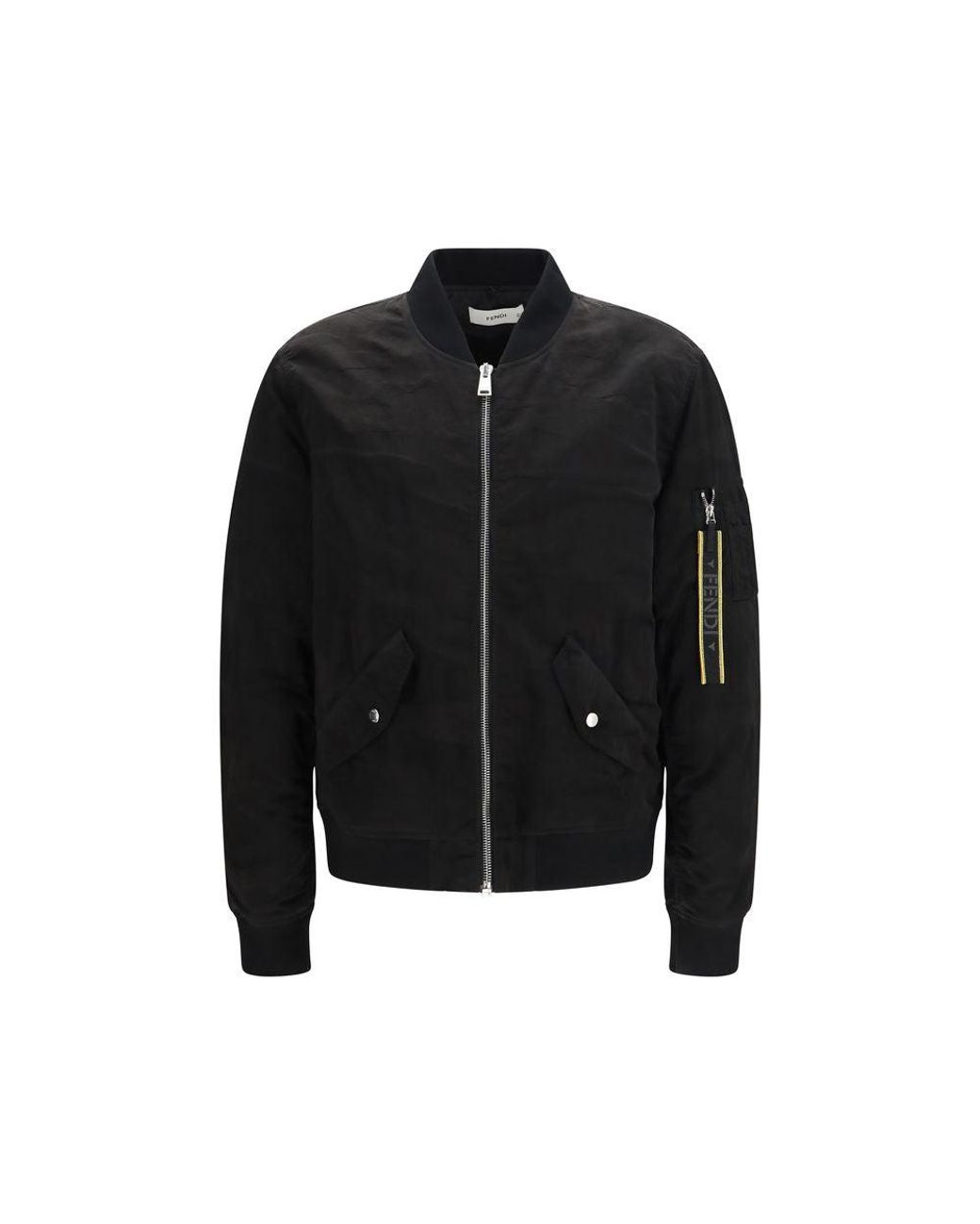 Fendi Black Polyamide Bomber for men