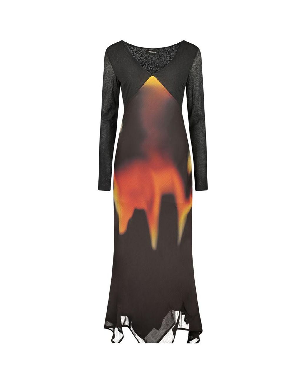 Desigual Black Polyester Dress