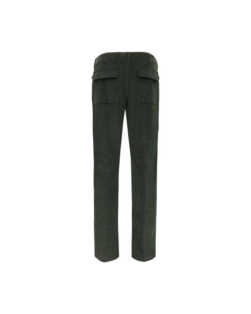 Etro Green Bicolor Cotton Casual Pants for men