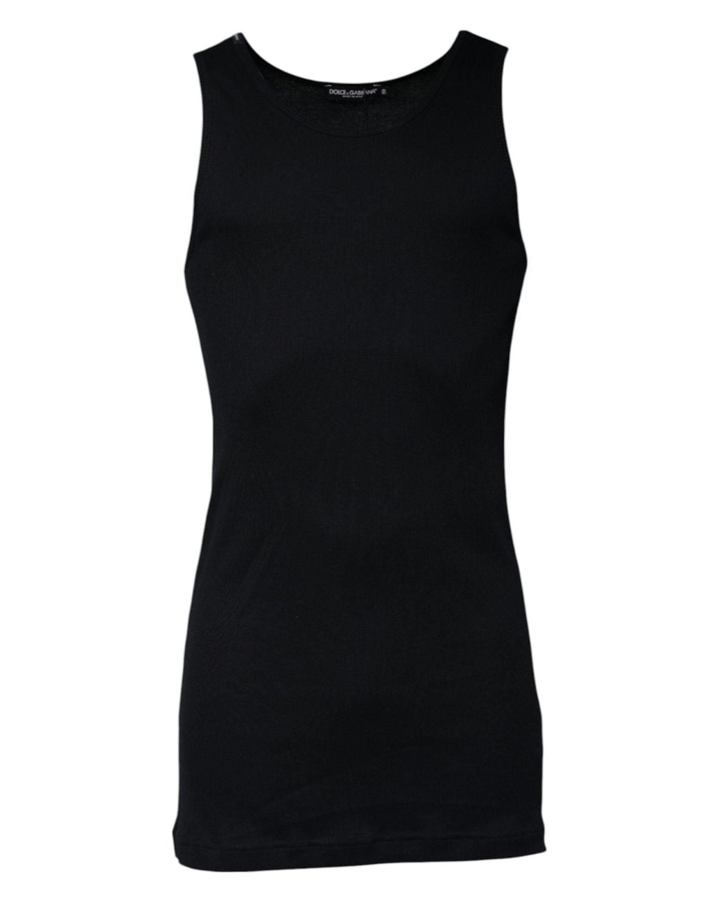 Dolce & Gabbana Black Ribbed Tank Top Underwear for men