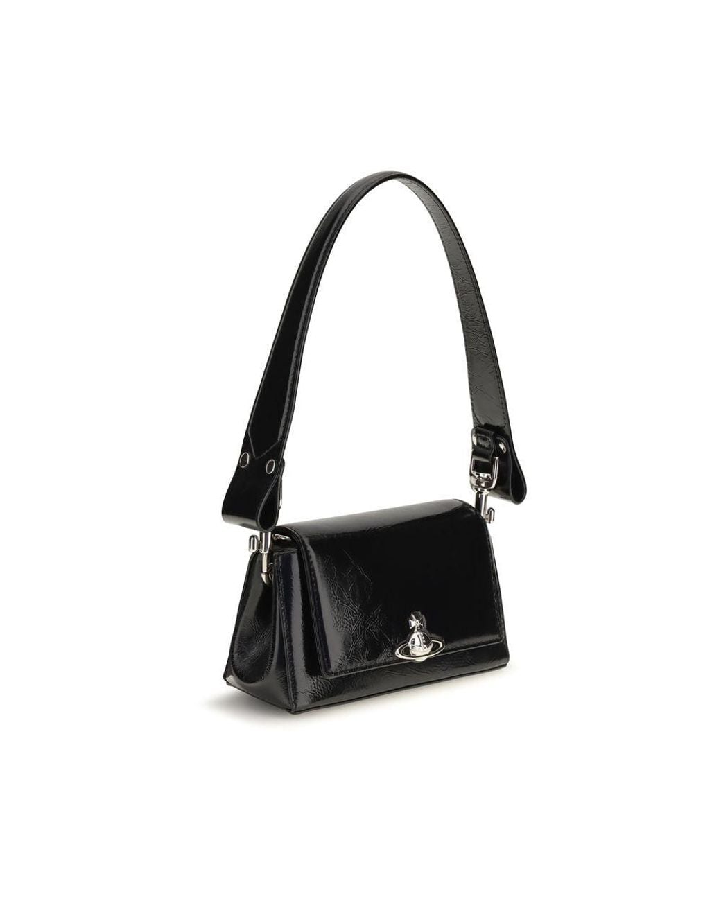 Vivienne Westwood Black Calf Leather Bos Taurus Shoulder Bag