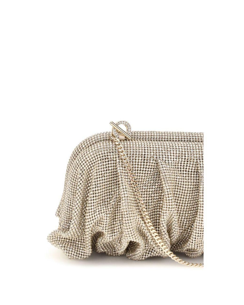 Benedetta Bruzziches Gray Silver Aluminum Clutch Bag