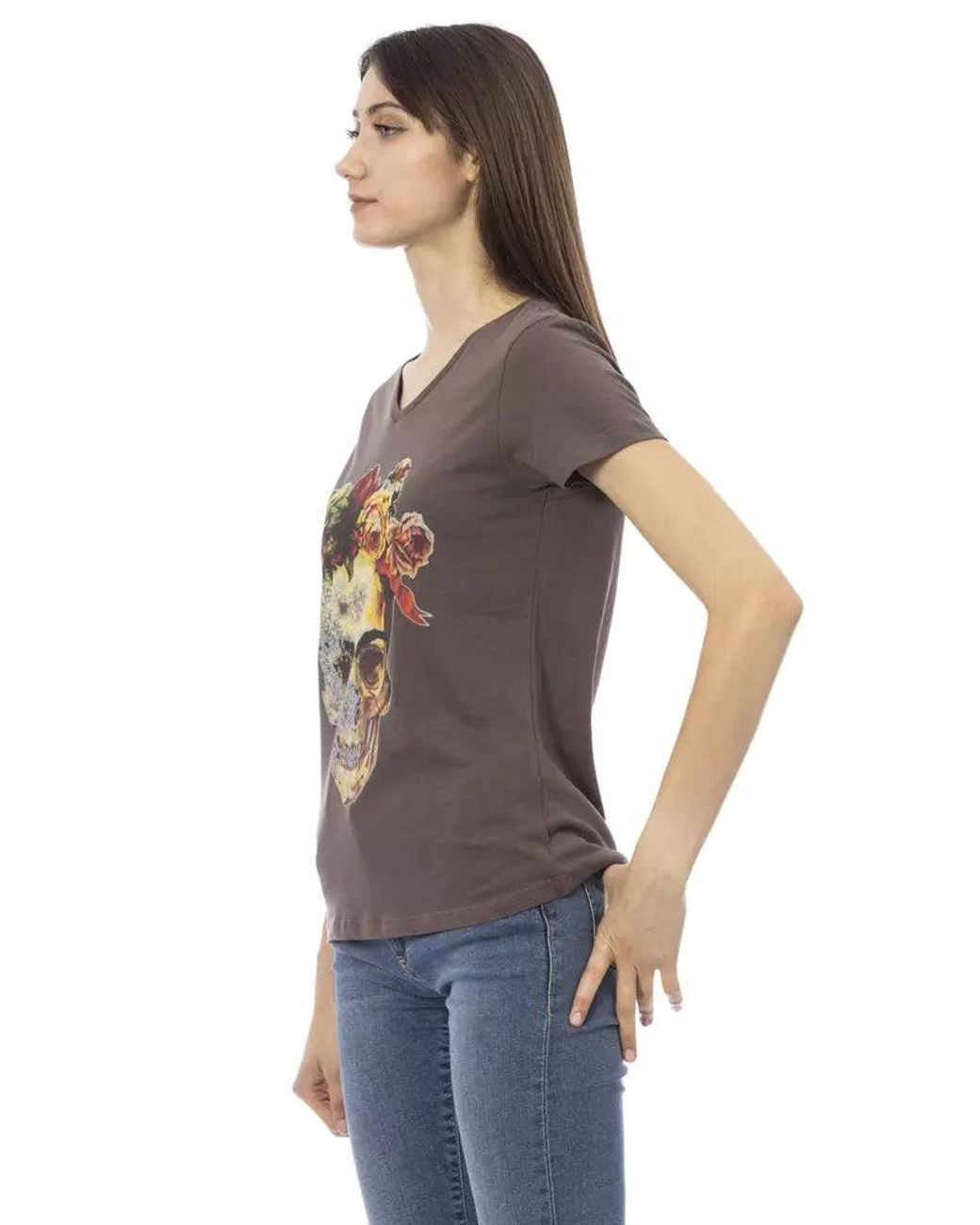 TRUSSARDI ACTION Black Brown Cotton T