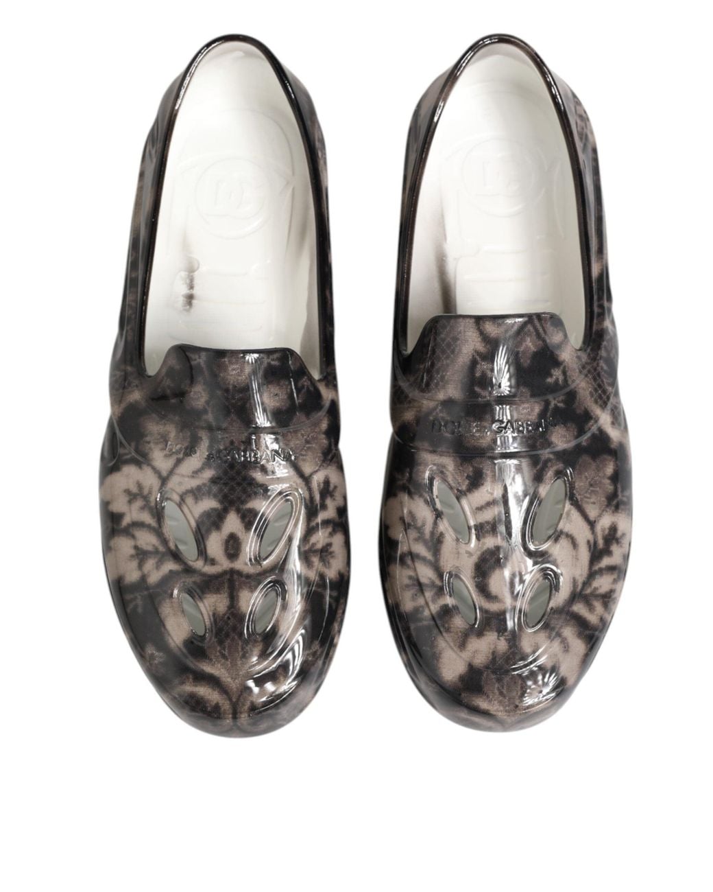 Dolce & Gabbana Gray Multicolor Rubber Low Top Men Sneakers Shoes for men