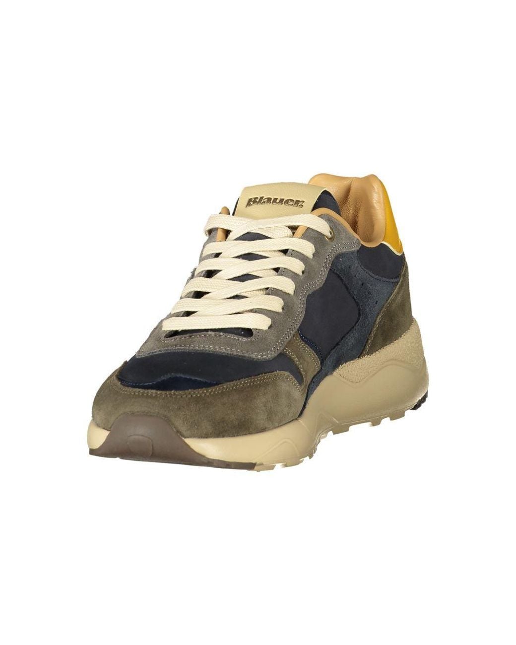 Blauer Green Polyester Athletic Sneakers for men