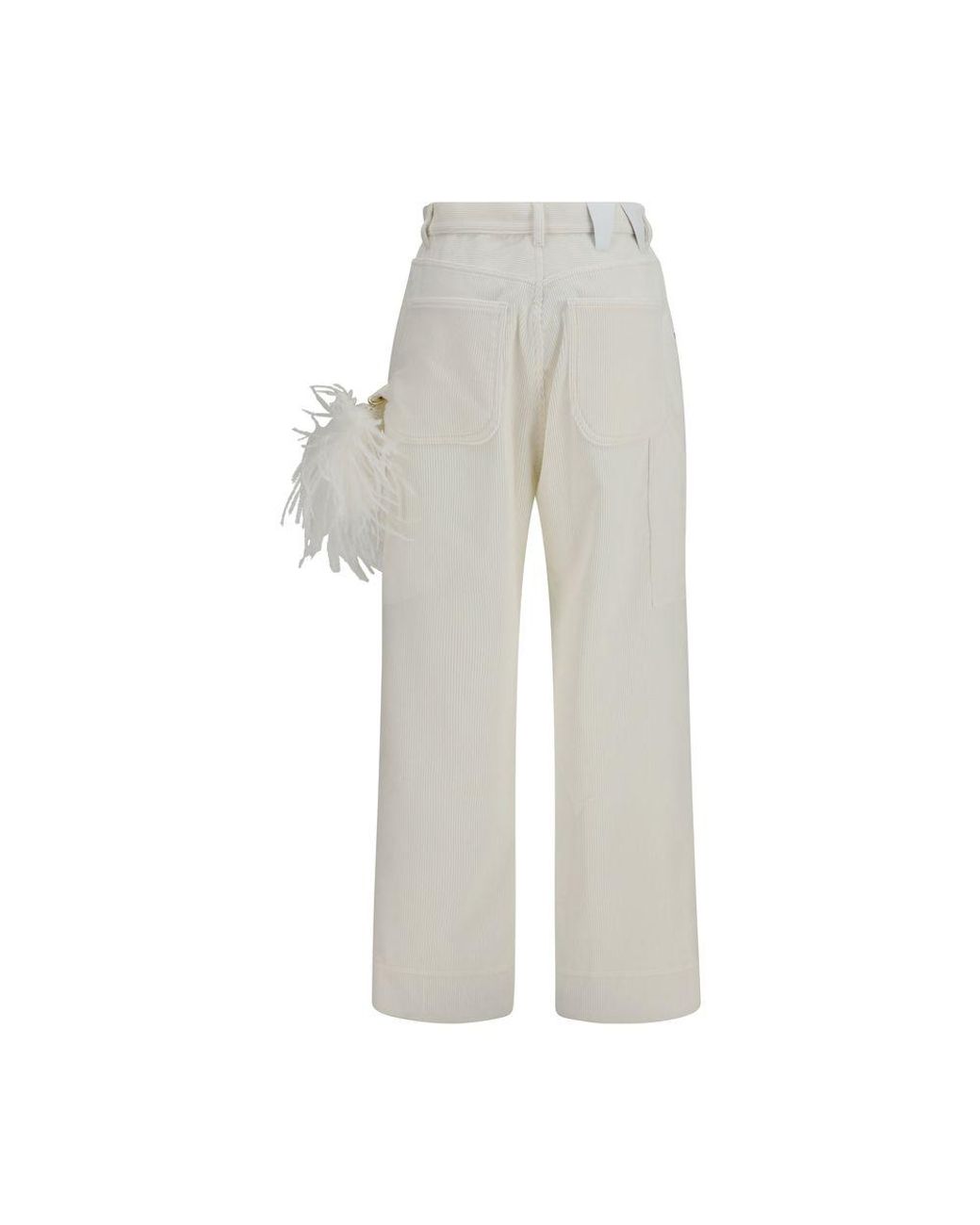 DARKPARK White Cotton Casual Pants
