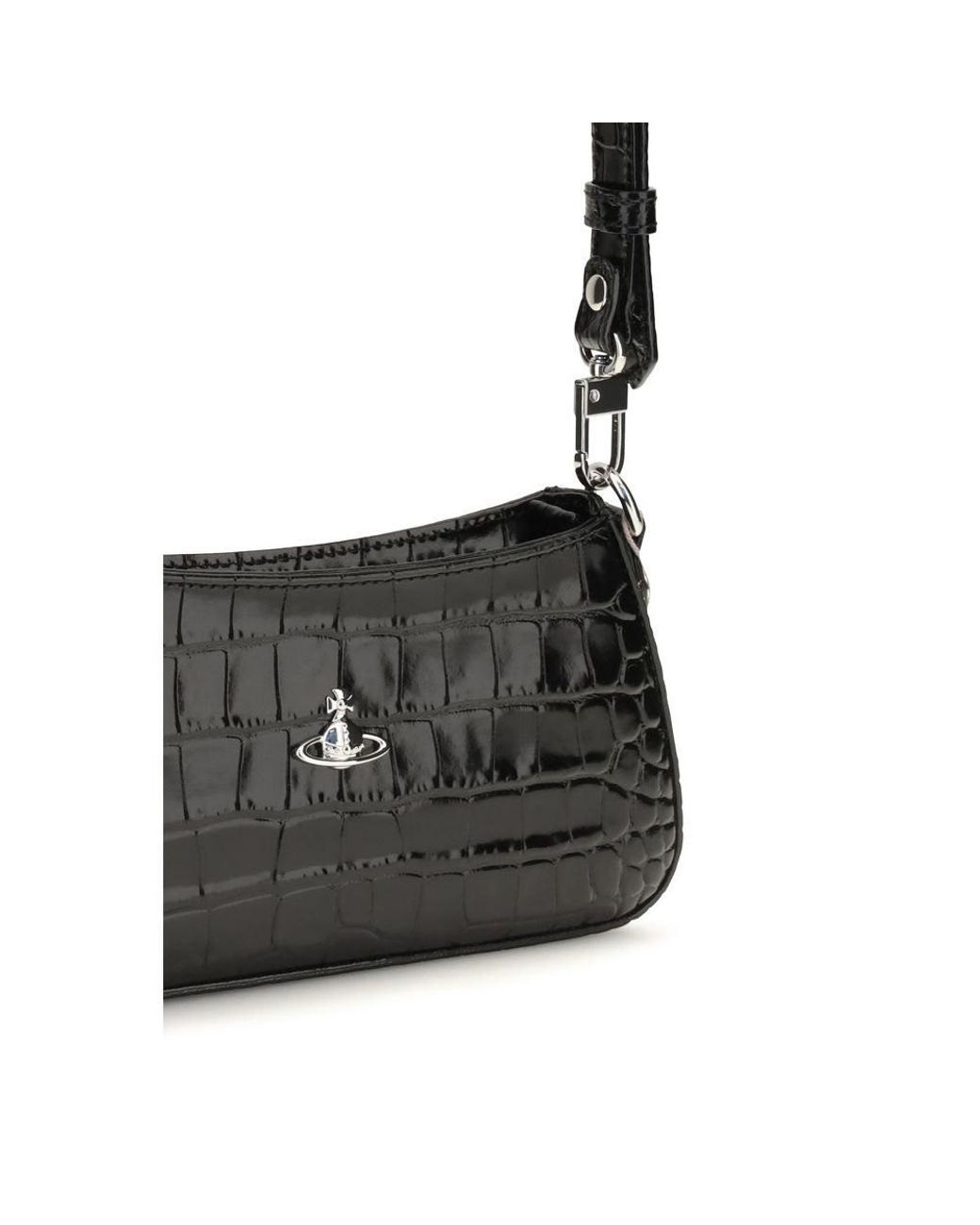 Vivienne Westwood Black Calf Leather Bos Taurus Shoulder Bag