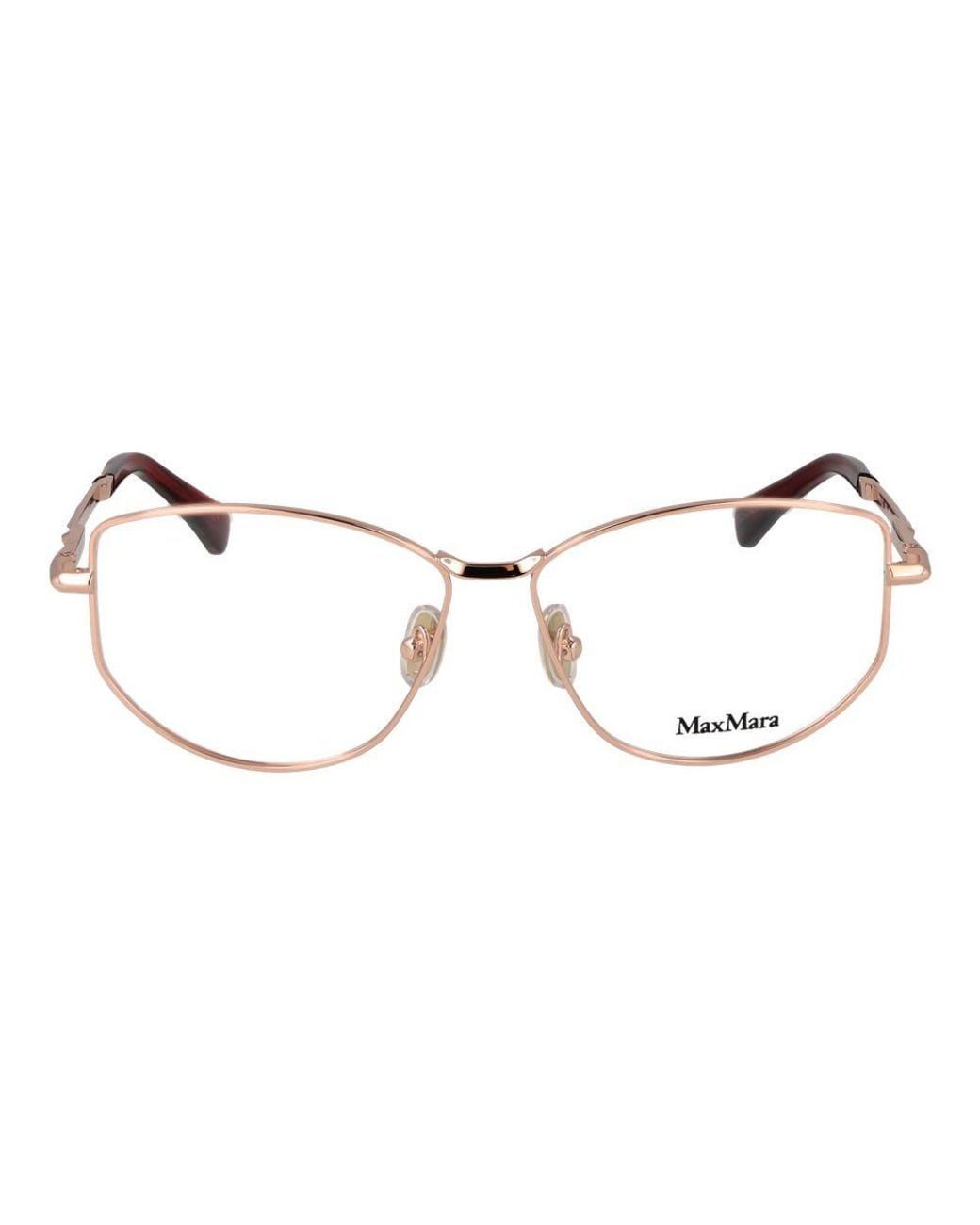 Max Mara Metallic Rose Gold Metal Glasses (frames)