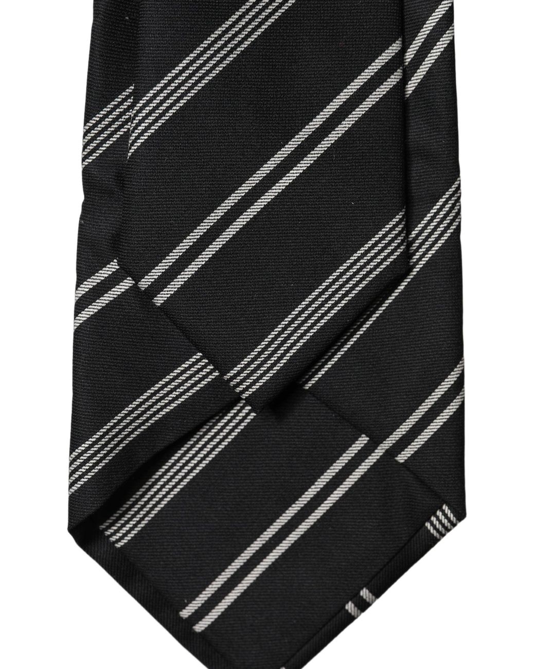 Dolce & Gabbana Black Stripes Silk Adjustable Neckwomen's Tie