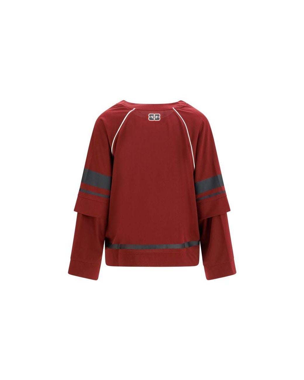 Ganni Red Bordeaux Polyester Sportswear