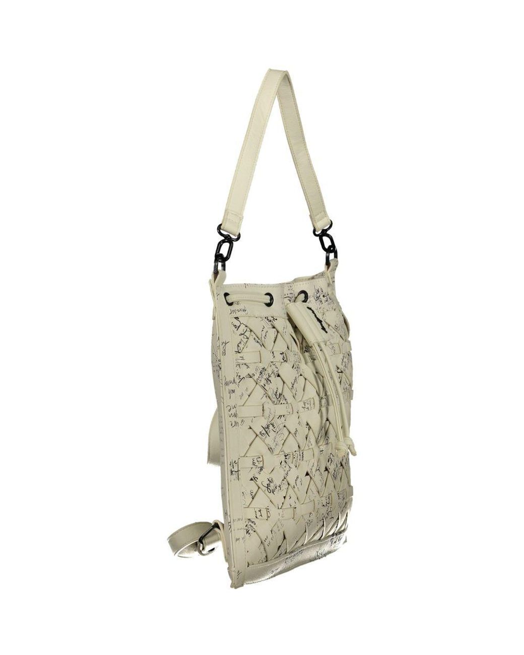 Desigual Metallic Bianco Polyurethane 's Backpack