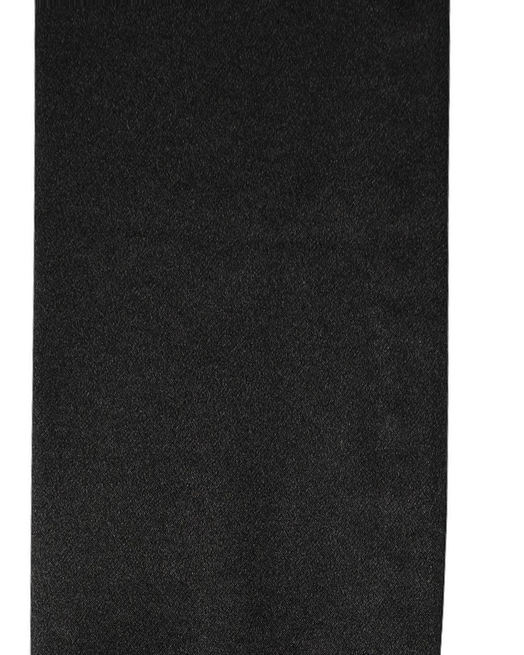 Dolce & Gabbana Men Black Satin Silk Fringed Neck Shawl Scarf for men