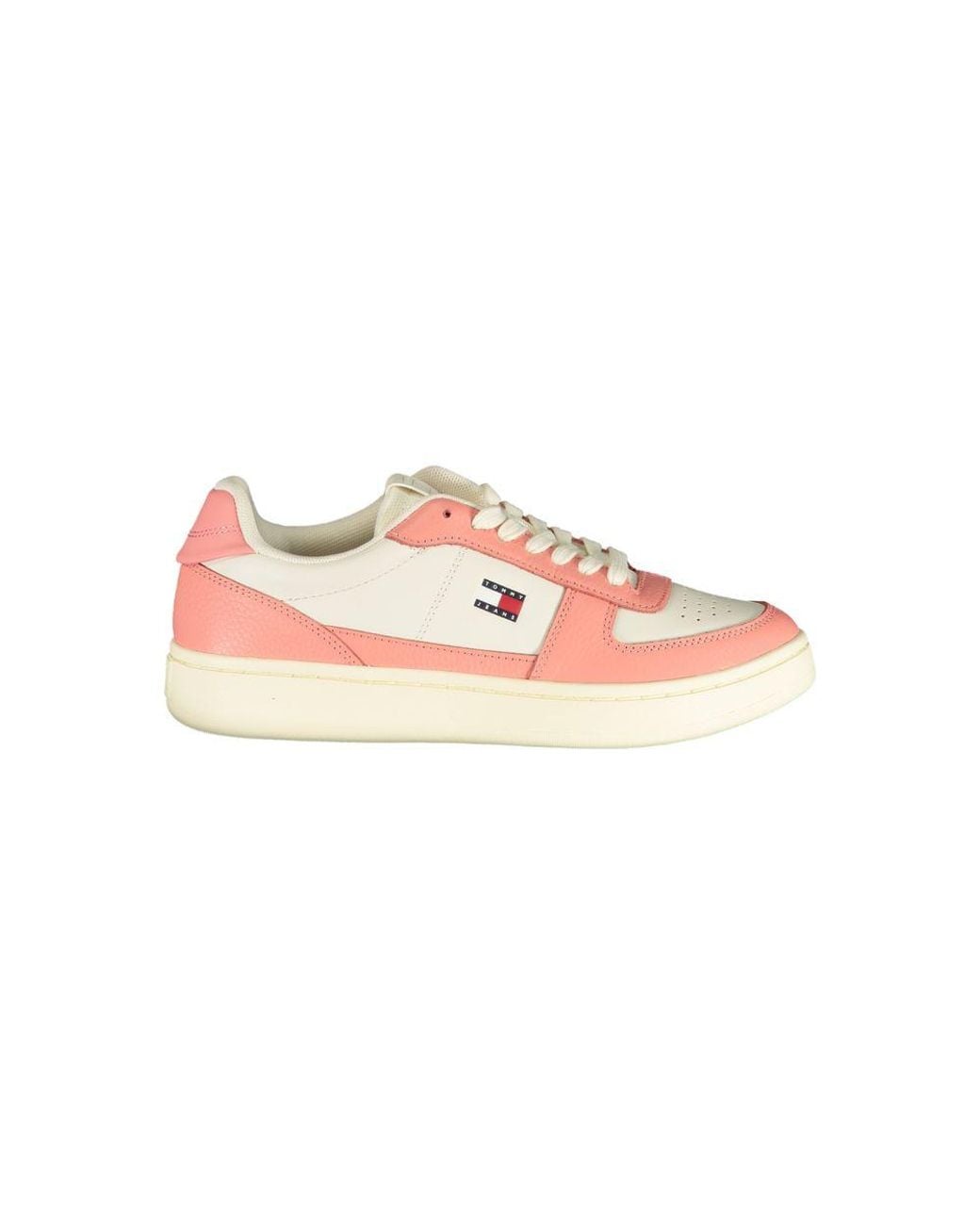 Tommy Hilfiger Pink White Polyurethane 's Sneaker