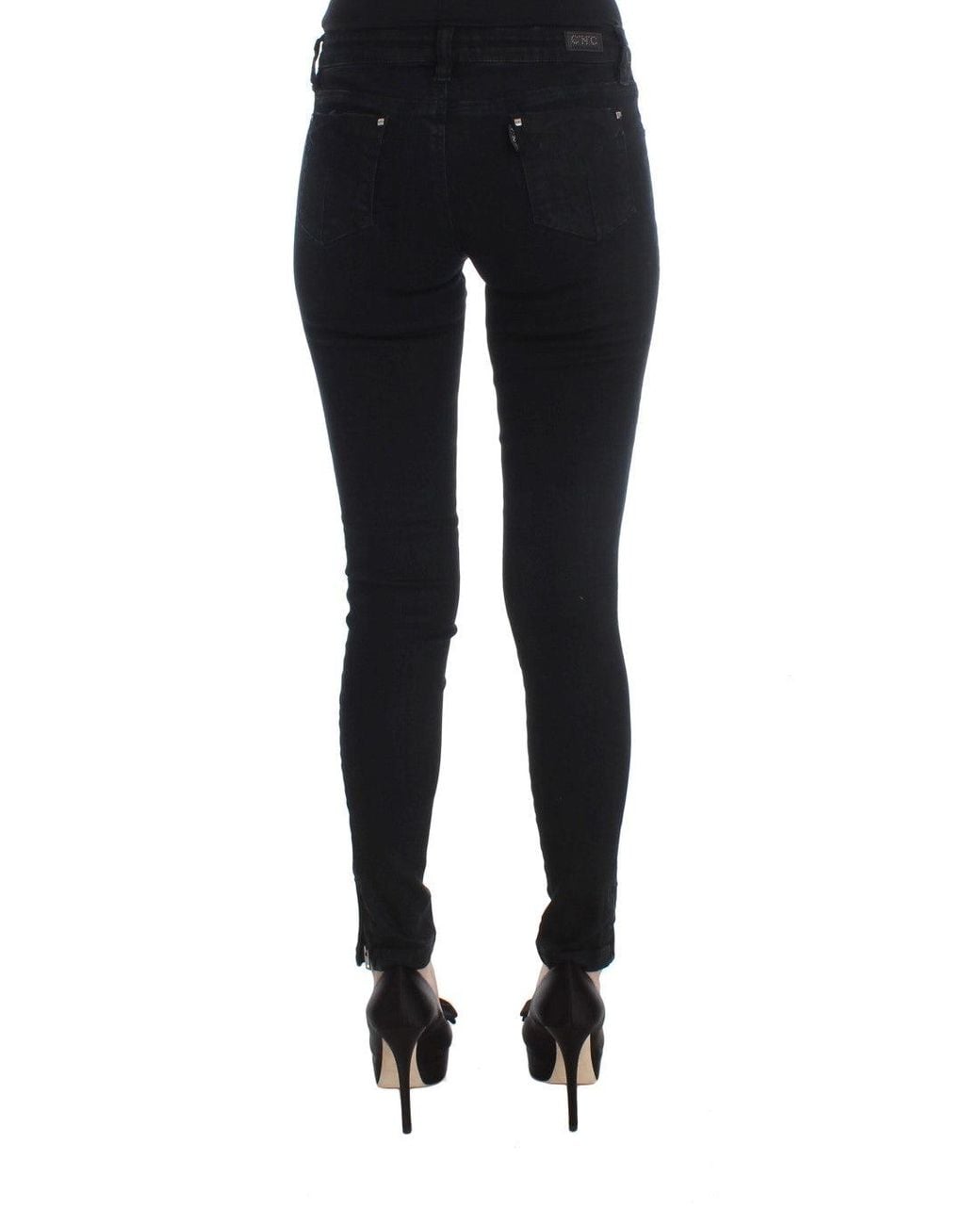 CoSTUME NATIONAL Black Cotton Slim Fit Denim Jeans