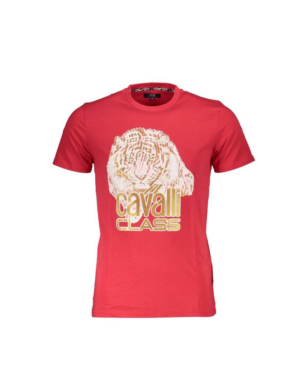 Roberto Cavalli Red Cotton T-Shirt for men