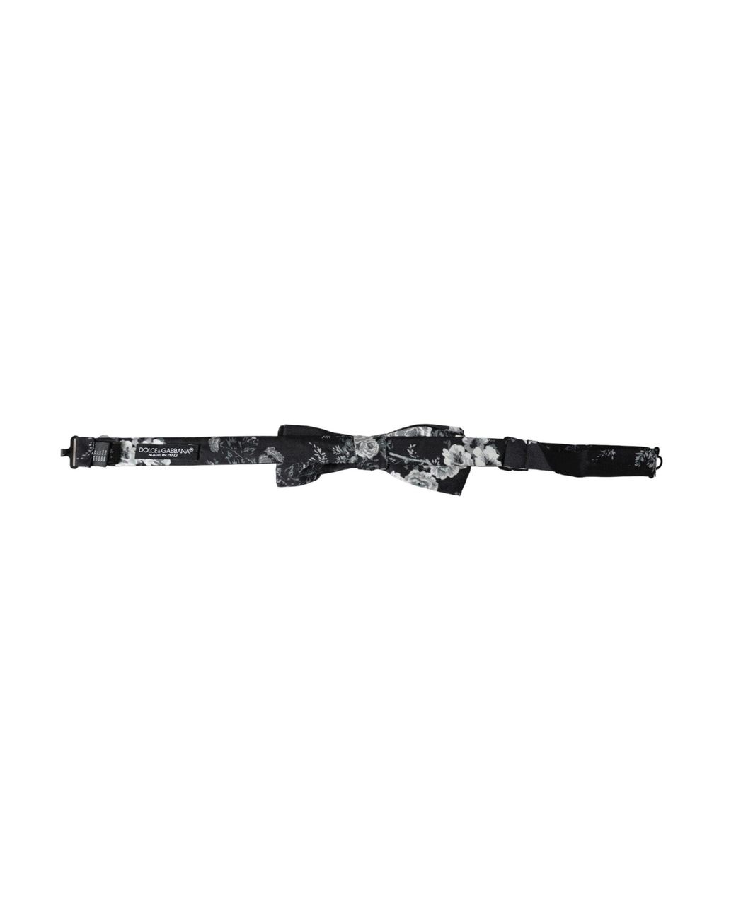 Dolce & Gabbana White Floral Fantasy Adjustable Neck Bow Tie for men