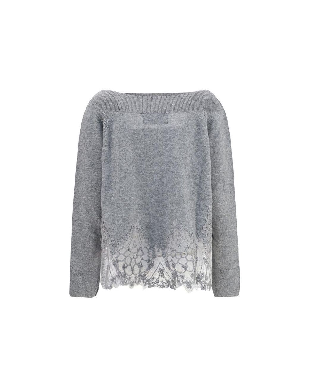 Ermanno Scervino Gray Cashmere Sweater