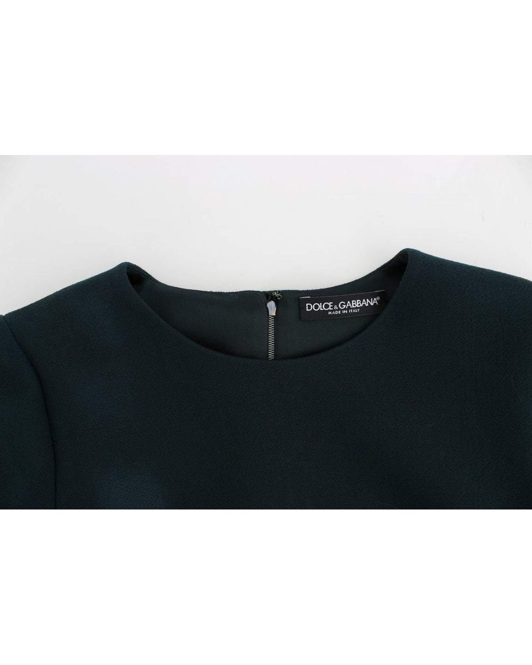 Dolce & Gabbana Dolce Gabbana Green 3/4 Sleeve Wool Blouse