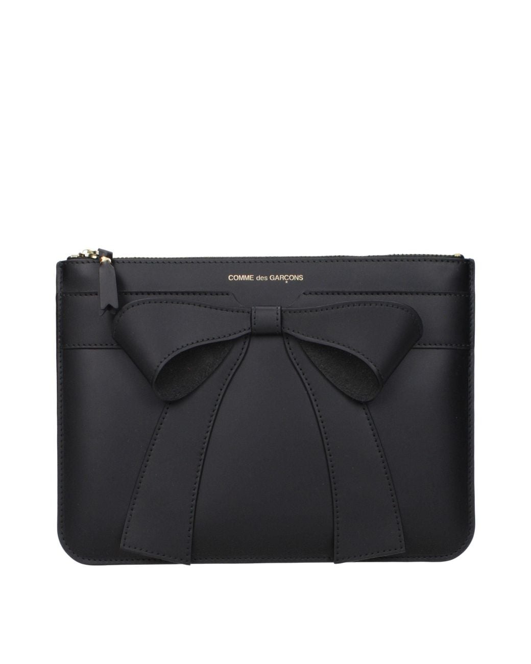 Comme des Garçons Black Leather Clutch Bag