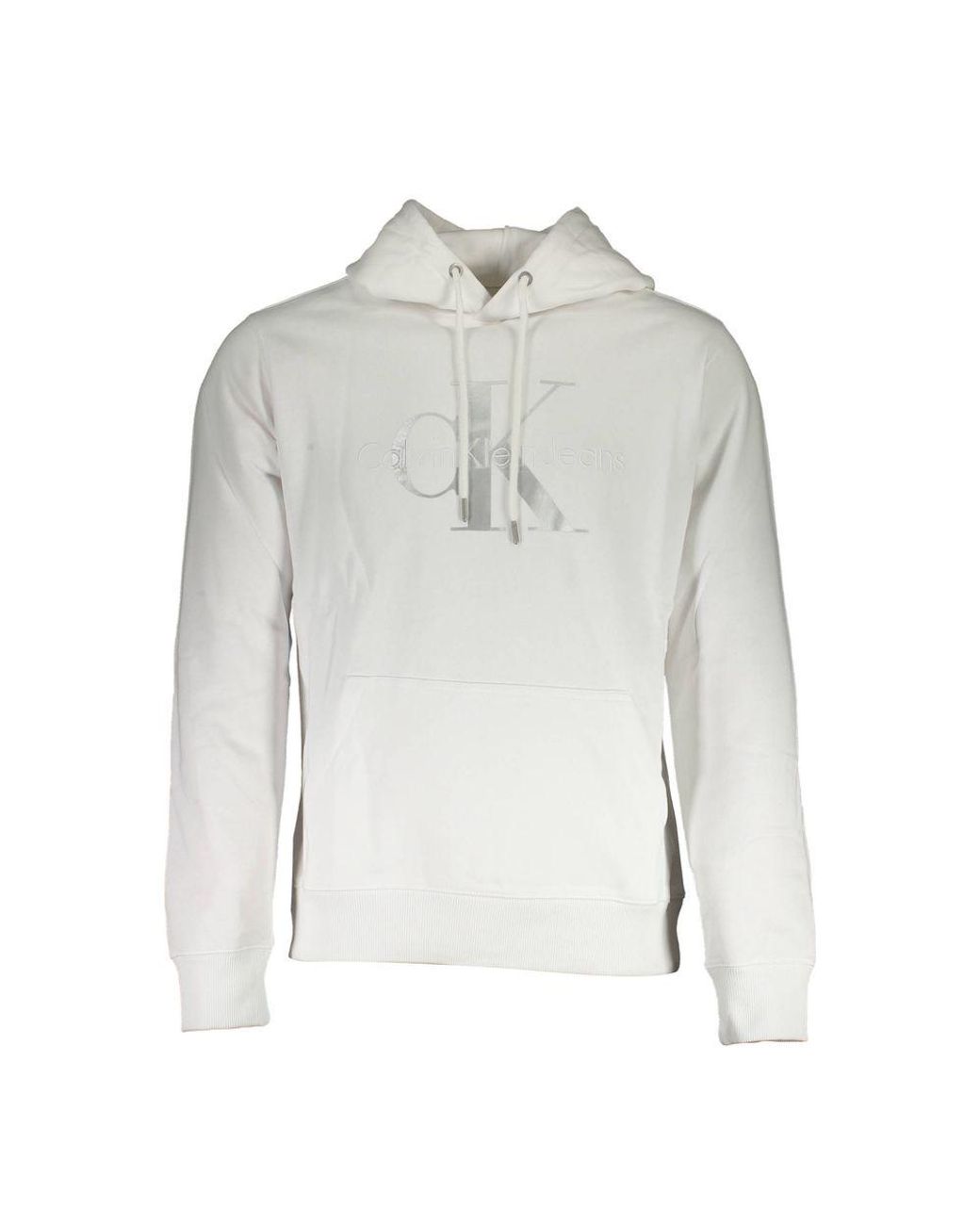 Calvin Klein Gray White Cotton Men's Sweater for men