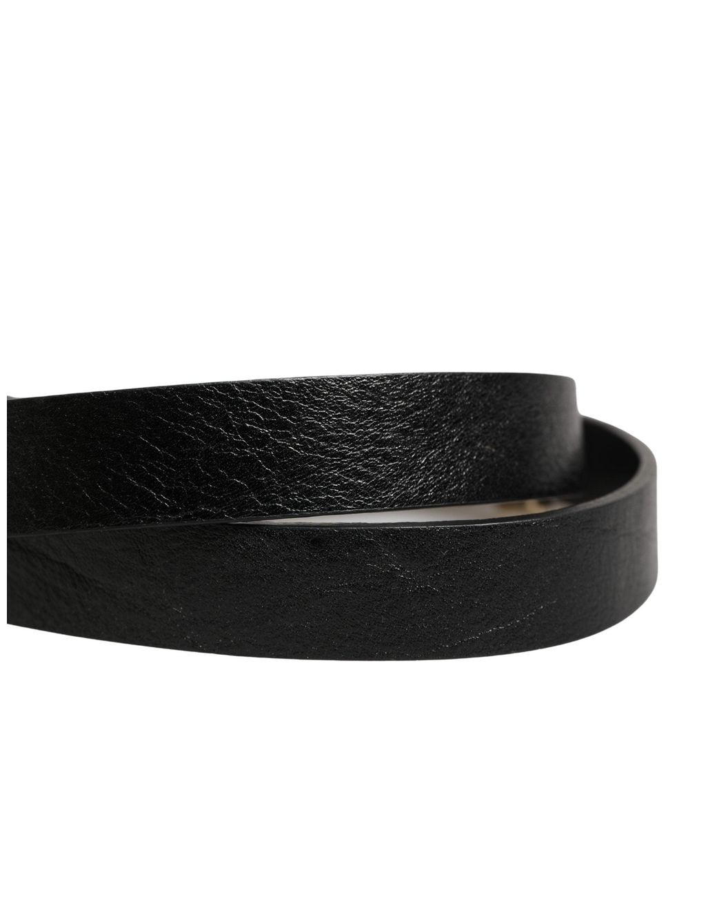Gianfranco Ferré Black Leather Thin Gold Metal Brass Buckle Waist Belt