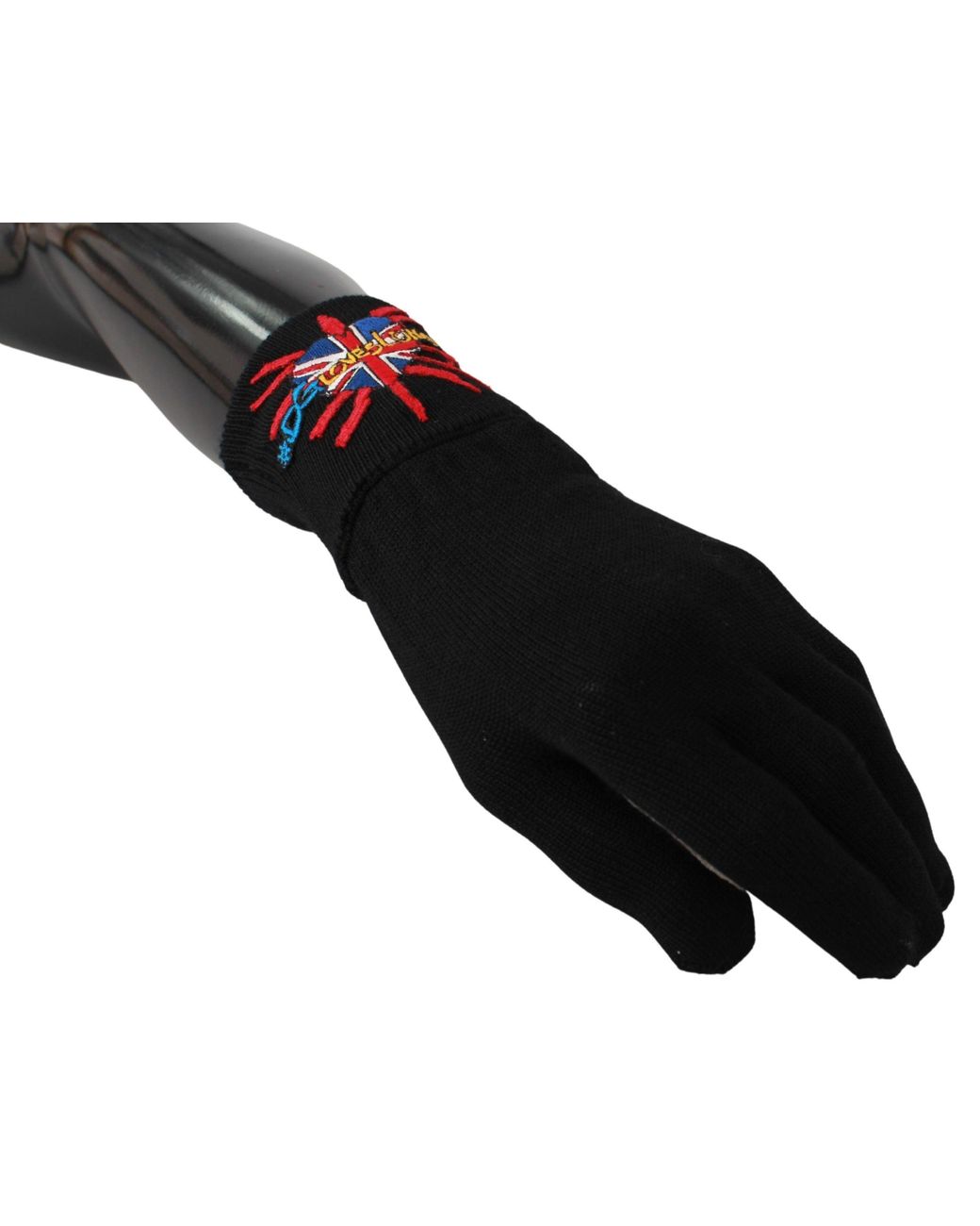 Dolce & Gabbana Black Elegant Virgin Wool Gloves for men