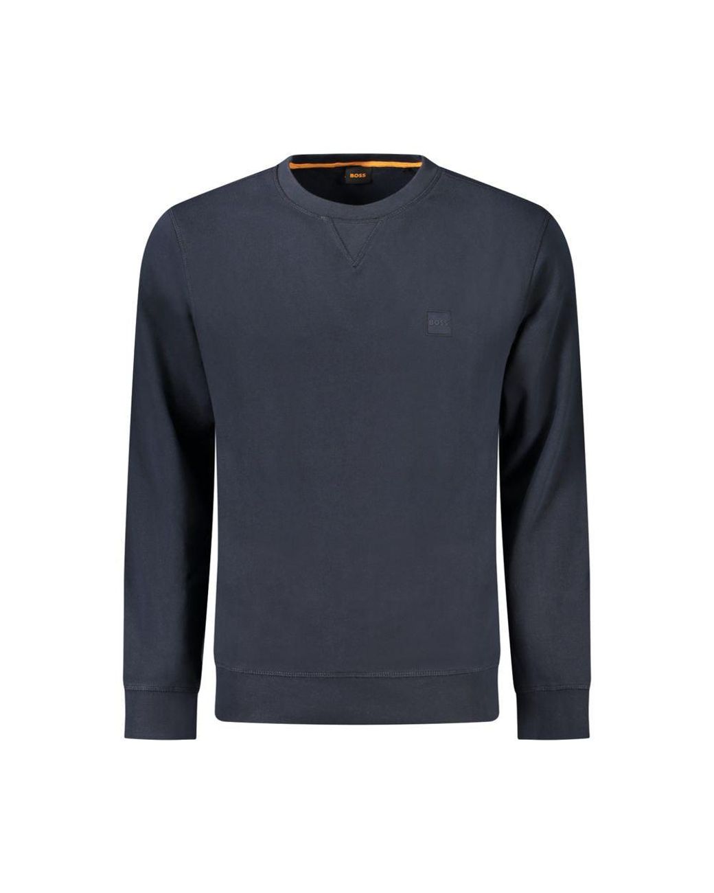 Boss Blue Cotton Sweater for men