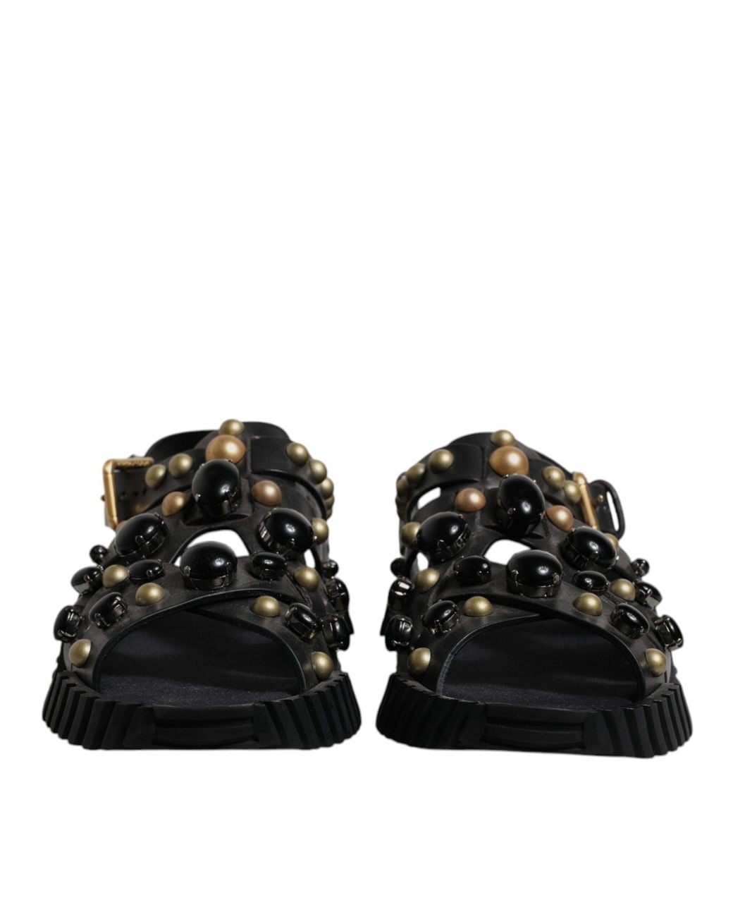 Dolce & Gabbana Black Flat Sandals for men