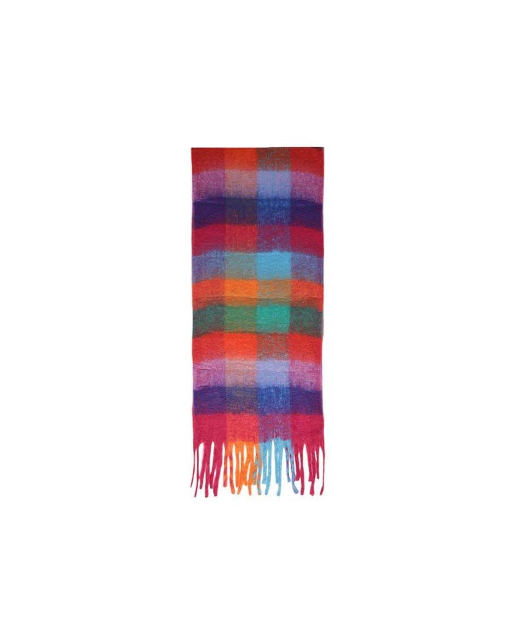 Pieces Red Orange Recycled Polyester Scarf