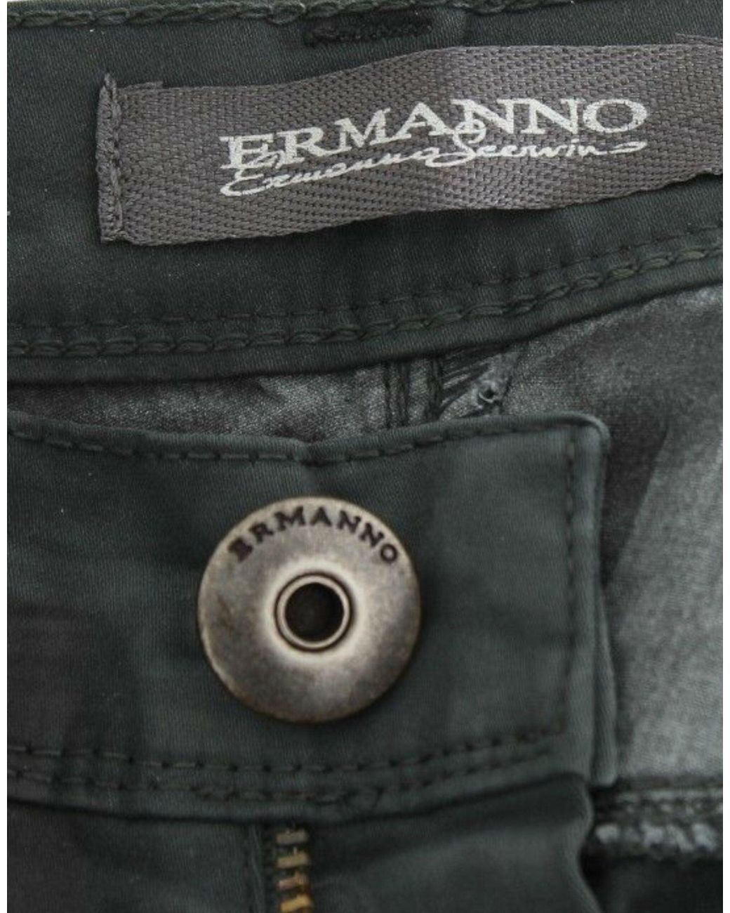 Ermanno Scervino Black Slim Jeans Denim Pants Straight Leg Stretch