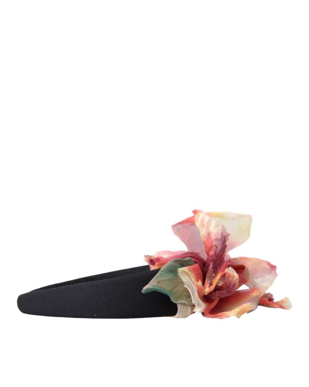 Dolce & Gabbana White Rose Silk Floral Tiara Hairband Diadem