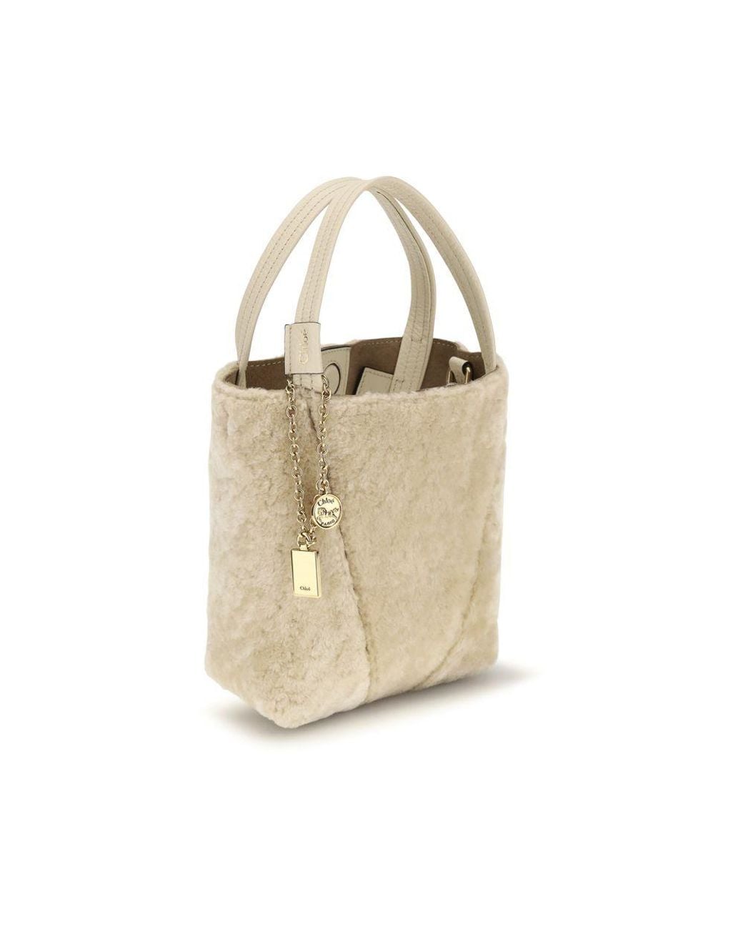 Chloé Natural Beige Calf Leather Bos Taurus Backet Bag