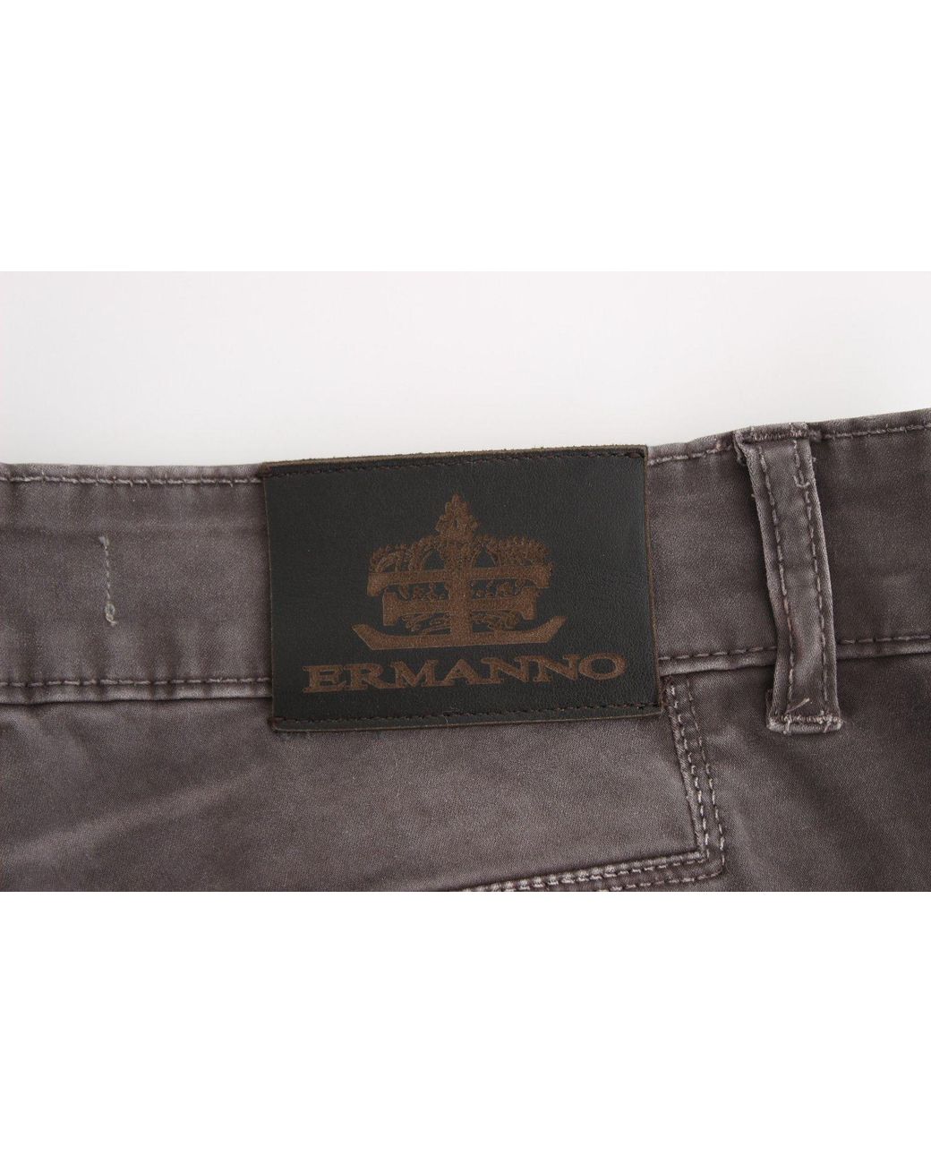 Ermanno Scervino Gray Chic Slim Leg Jeans
