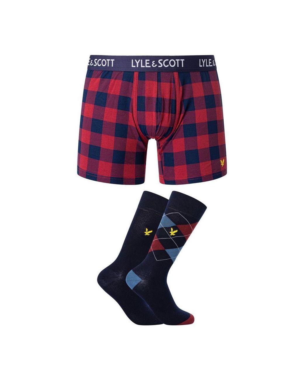 Lyle & Scott Red Bordeaux Cotton Boxers for men