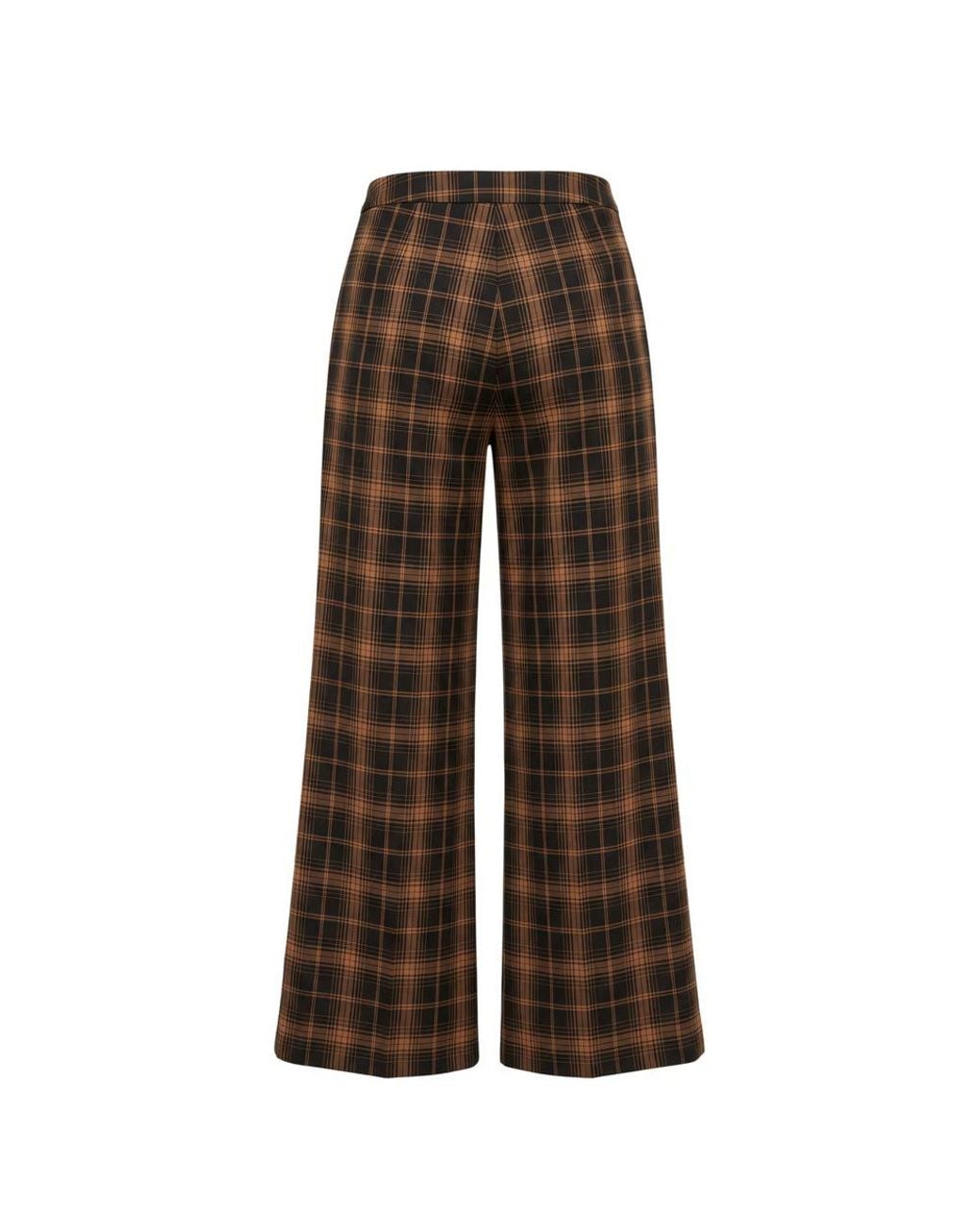 Trussardi Brown Black Polyester Pant