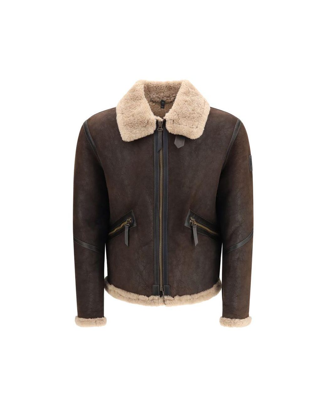 Belstaff Black Brown Lamb Leather Full for men