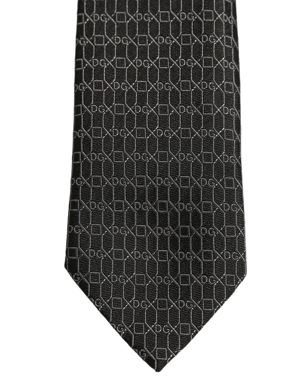 Dolce & Gabbana Black Silk Dg Monogram Adjustable 'Sd Neckmen's Tie for men