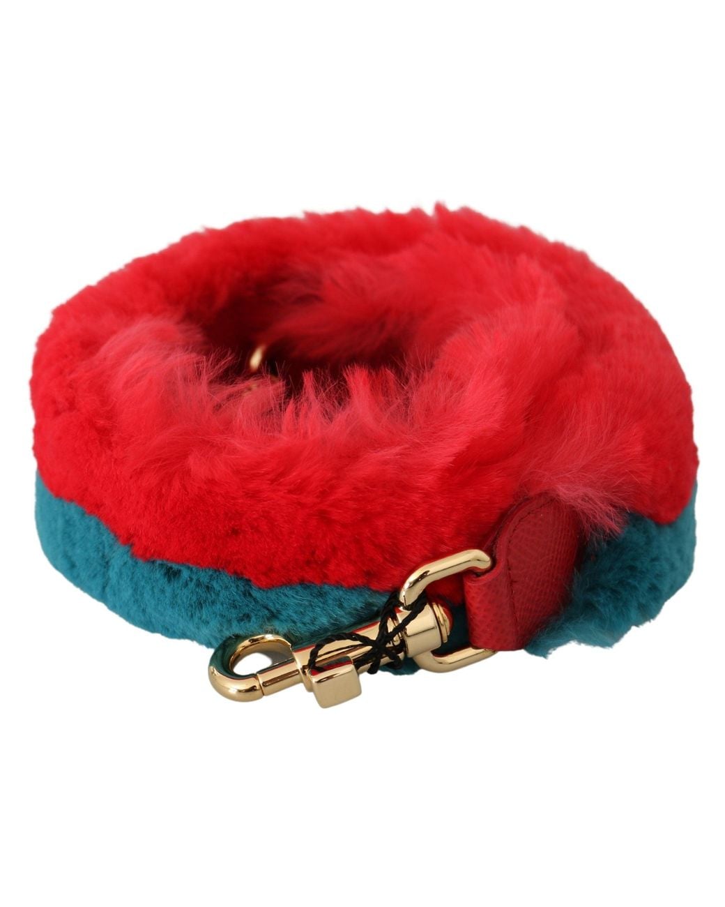 Dolce & Gabbana Red Elegant Lapin Fur Shoulder Strap