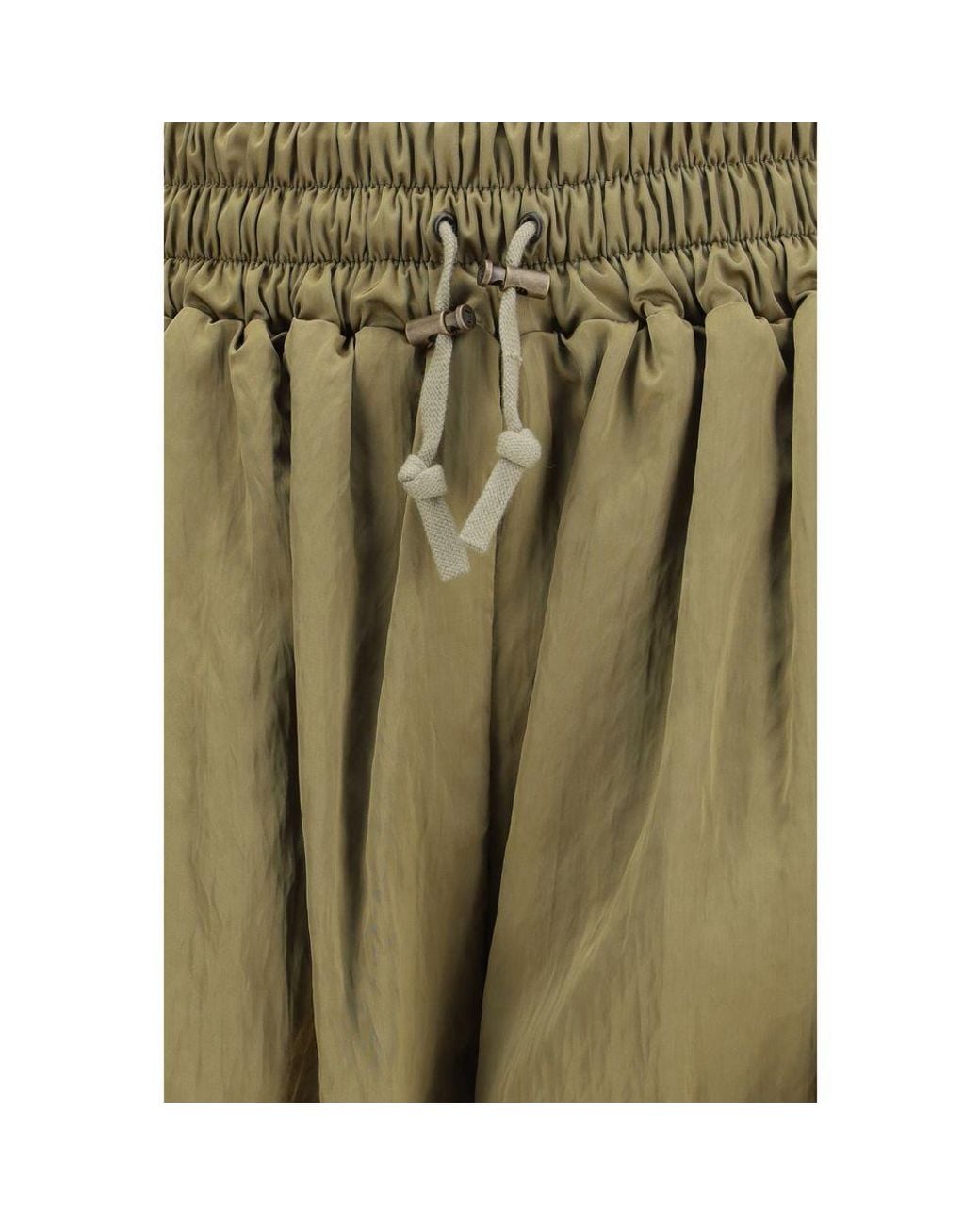 Balmain Green Bicolor Viscose Bermuda Shorts