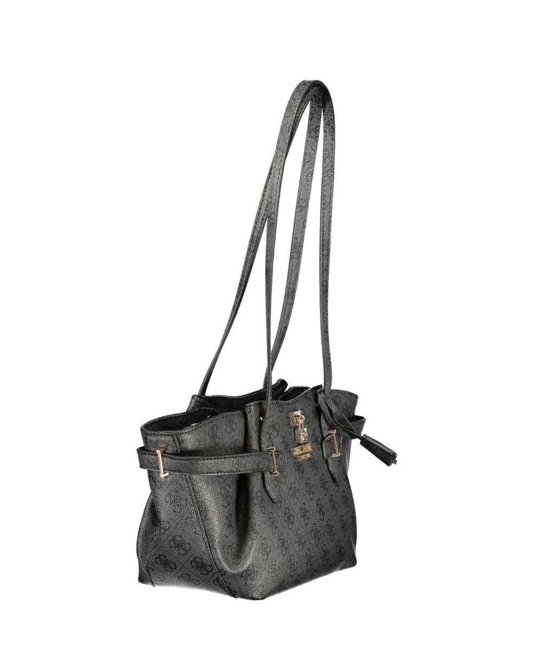 Guess Gray Black Polyurethane 's Handbag