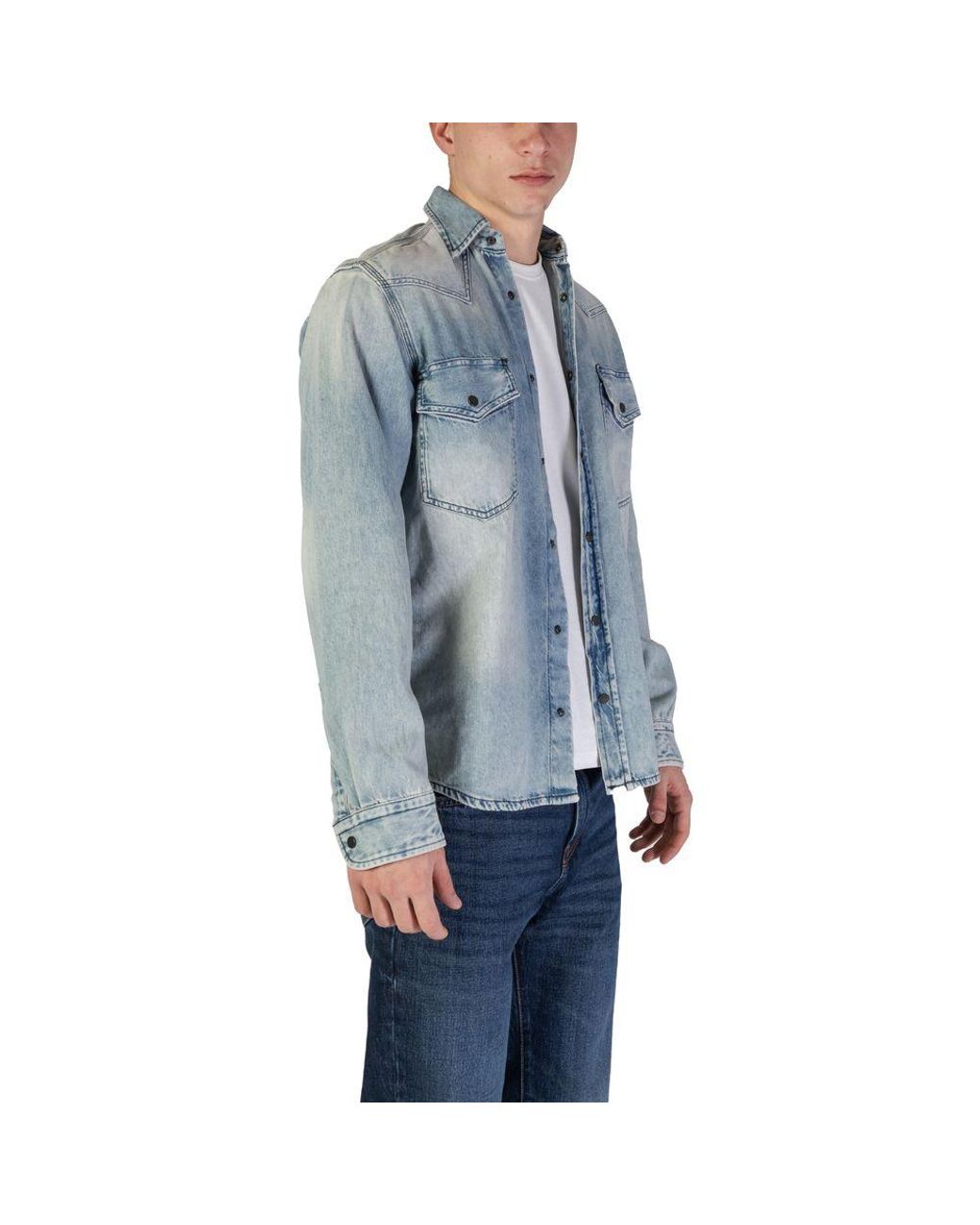 Boss Light Blue Denim Shirt for men
