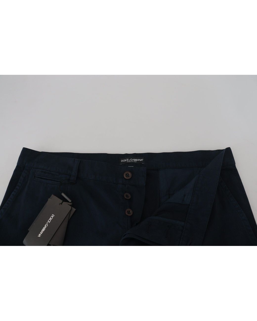 Dolce & Gabbana Black Cotton Dress Formal Pants for men