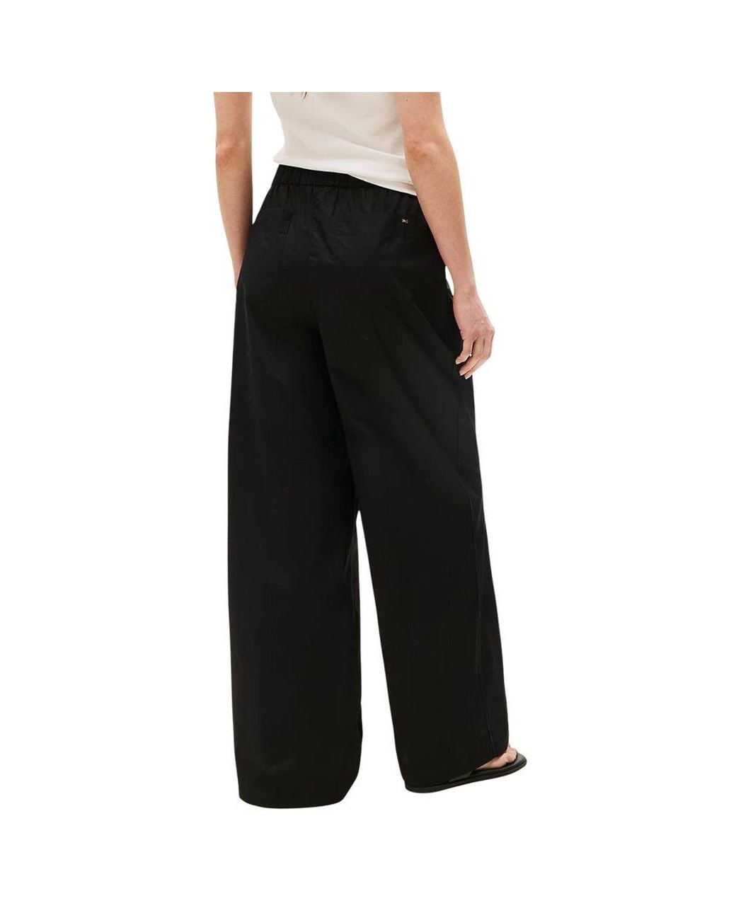 Tommy Hilfiger Black Organic Cotton Casual Pants