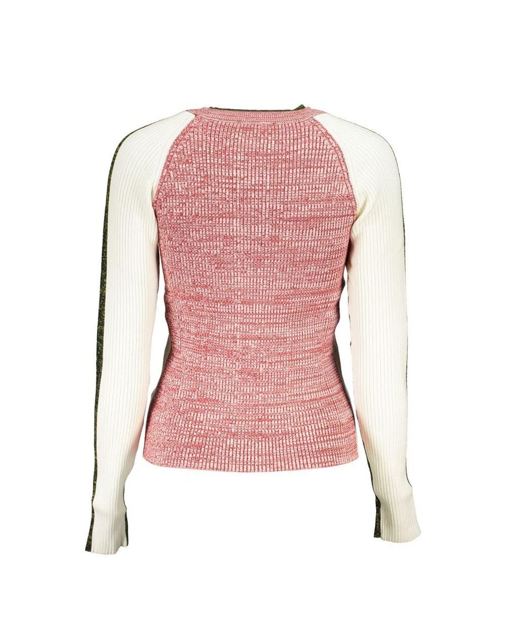 Desigual Green Chic Contrasting Crew Neck Sweater
